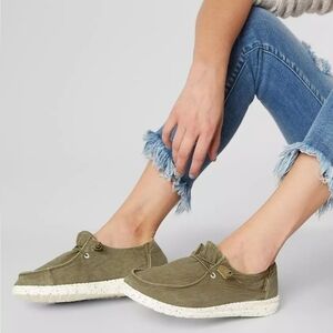 Hey Dude Womens Wendy Sage Loafer Flats shoes slip on sz 6